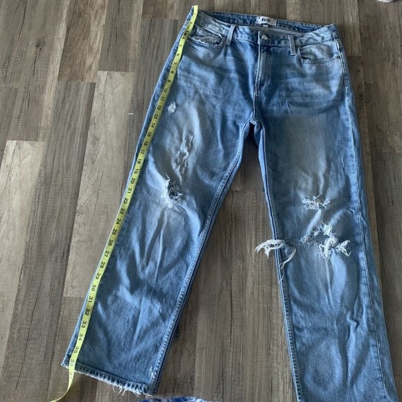 Paige Noella Straight Leg High Waist Jeans Distressed Wash Size 29 - Picture 5 of 9